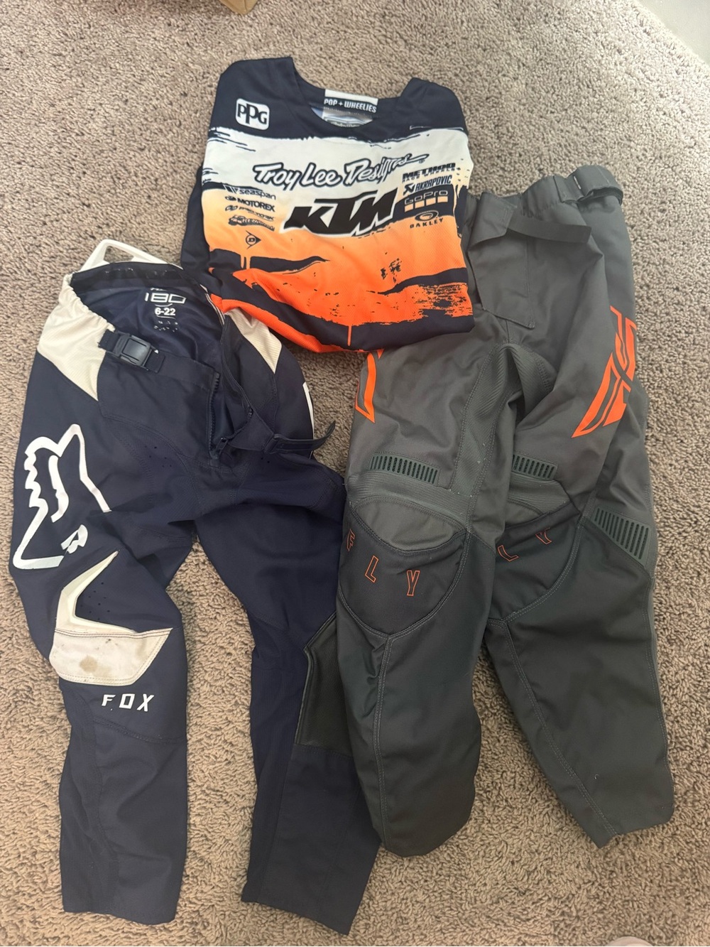 Fox Kids Motocross gear.